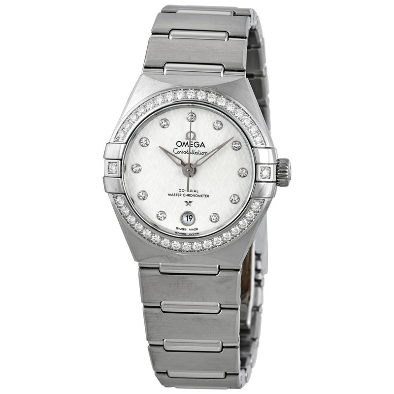 Omega Constellation Automatic Diamond Silver Dial Ladies Watch #131.15.29.20.52.001 - Watches of America
