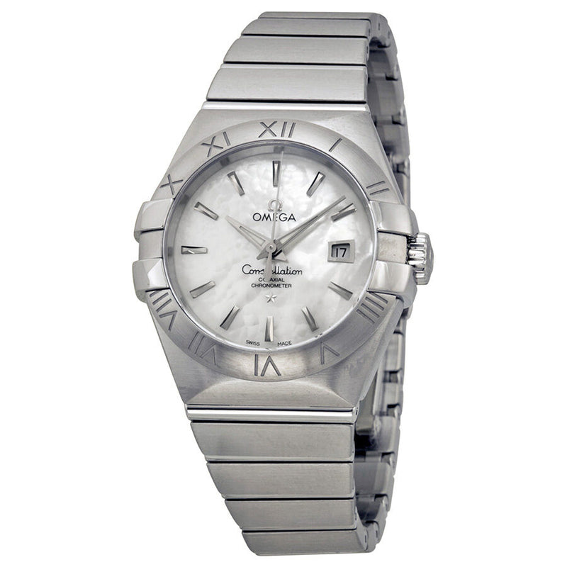 Omega Constellation Automatic White Mother of Pearl Dial Ladies Watch #123.10.31.20.05.001 - Watches of America