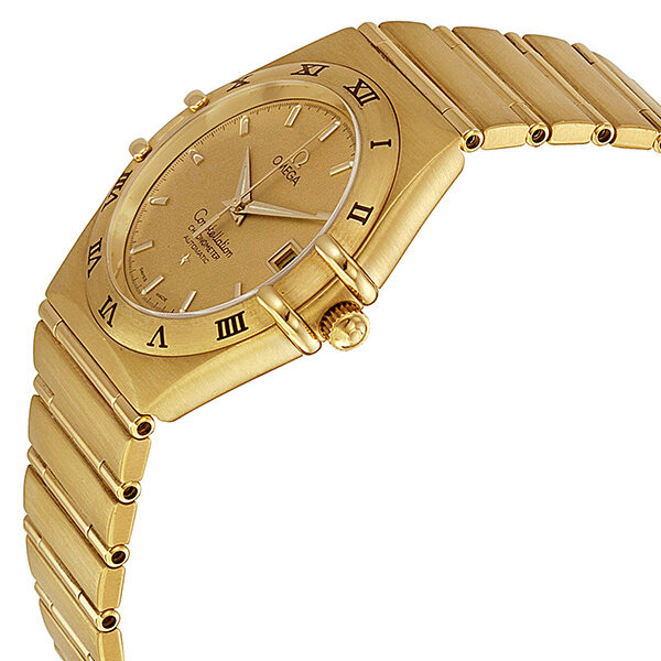 Omega constellation 18kt yellow online gold automatic men's watch