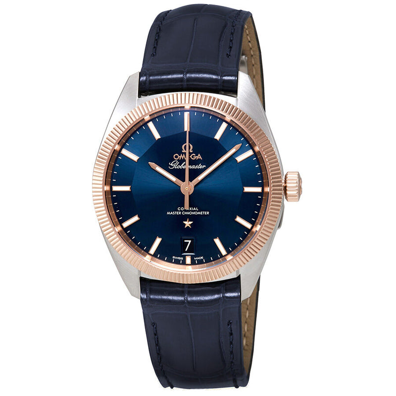 Omega Constellation Automatic Blue Dial Blue Leather Men's Watch #130.23.39.21.03.001 - Watches of America