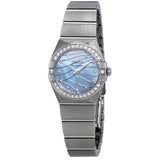 Omega Constellation Blue Mother of Pearl Dial Ladies Watch #123.15.24.60.57.001 - Watches of America
