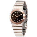 Omega Constellation Brown Dial Quartz Ladies Watch #123.20.27.60.63.002 - Watches of America