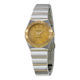 Omega Constellation Champagne Dial Yellow Gold and Stainless Steel Ladies Watch #12320246008002 - Watches of America