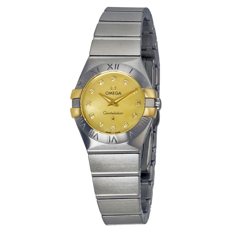 Omega Constellation Champagne Mother of Pearl Diamond Ladies Watch 12320246057002#123.20.24.60.57.002 - Watches of America