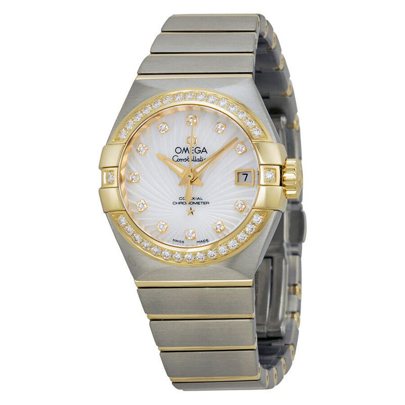 Omega Constellation Chronometer Automatic Mother of Pearl Dial Stainless Steel Ladies Watch #123.25.27.20.55.002 - Watches of America