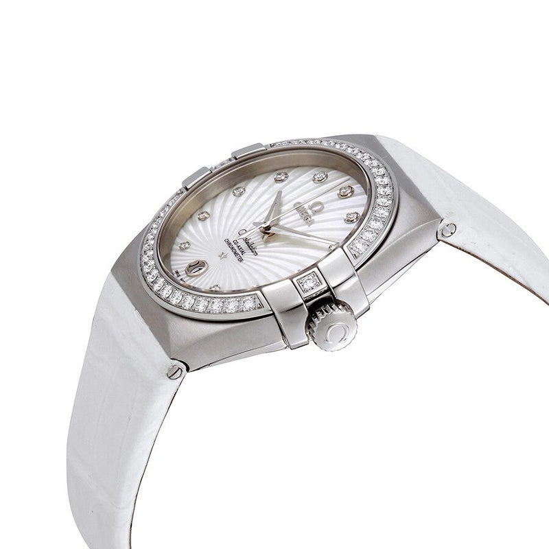 Omega Constellation Co-Axial Automatic Chronometer Diamond White Mother of Pearl Dial Ladies Watch #123.18.35.20.55.001 - Watches of America #2