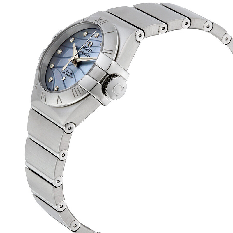 Omega Constellation Co-Axial Blue Mother of Pearl Diamond Dial Ladies Watch #123.10.27.20.57.001 - Watches of America #2