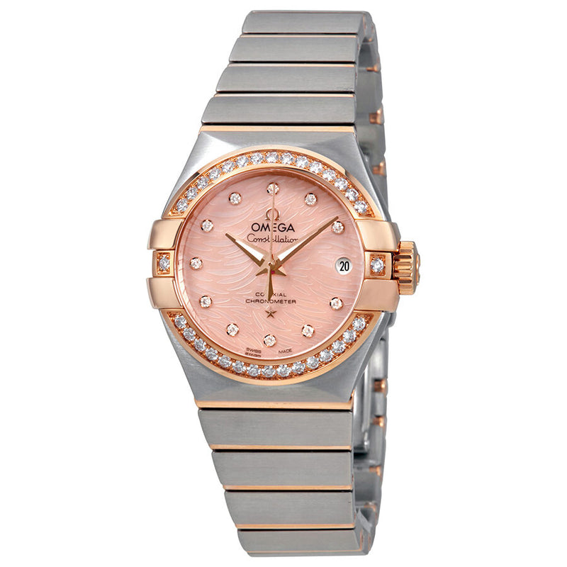 Omega Constellation Coral Mother of Pearl Dial Ladies Watch #123.25.27.20.57.004 - Watches of America