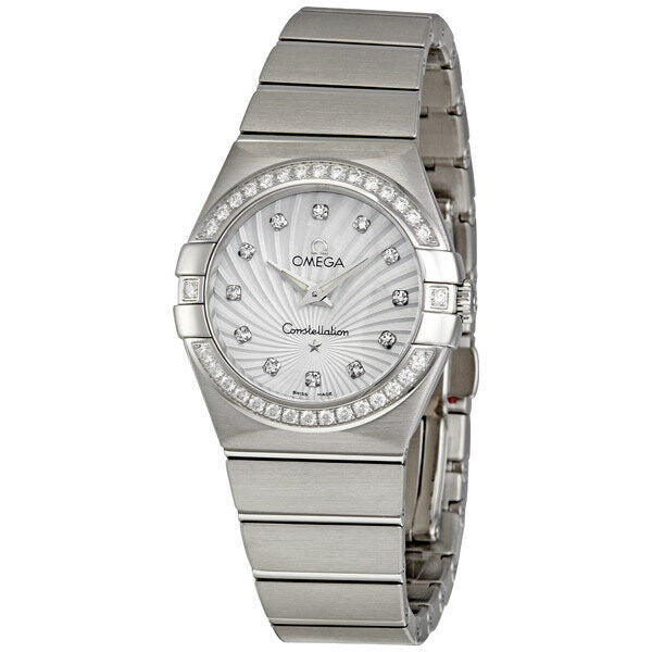 Omega Constellation Diamond Mother of Pearl Dial Ladies Watch 12315276055002#123.15.27.60.55.002 - Watches of America