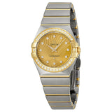 Omega Constellation Diamond Yellow Gold Dial Two-Tone Steel Ladies Watch #12325276058001 - Watches of America