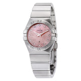 Omega Constellation Light Coral Mother of Pearl Dial Ladies Watch #123.10.27.60.57.002 - Watches of America