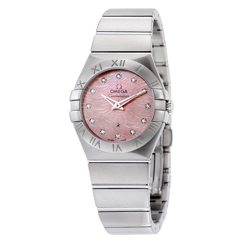Omega Constellation Light Coral Mother of Pearl Dial Ladies Watch #123.10.27.60.57.002 - Watches of America