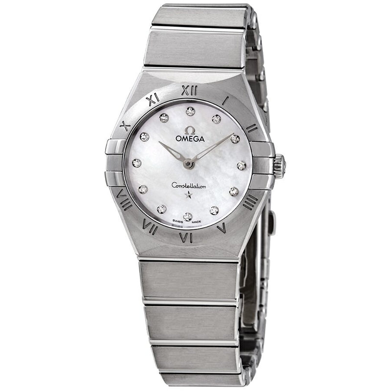 Omega Constellation Manhattan Diamond Mother of Pearl Dial Ladies Watch #131.10.28.60.55.001 - Watches of America