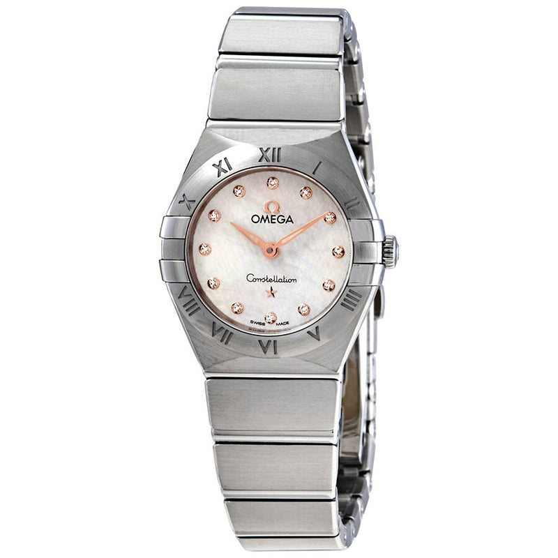 Omega Constellation Manhattan Diamond Silver Dial Ladies Watch #131.10.25.60.52.001 - Watches of America