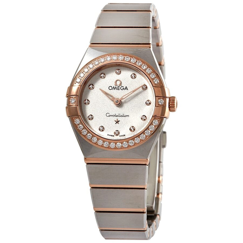 Omega Constellation Manhattan Diamond Silver Dial Ladies Watch #131.25.25.60.52.001 - Watches of America