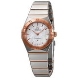 Omega Constellation Manhattan Mother of Pearl Dial Ladies Steel and 18kt Sedna Gold Watch #131.20.25.60.05.001 - Watches of America