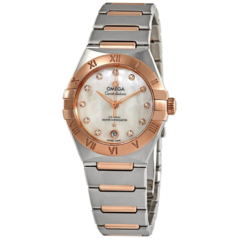 Omega Constellation Manhattan Co-Axial Master Chronometer Mother of Pearl Diamond Dial 29 mm Ladies Watch #131.20.29.20.55.001 - Watches of America