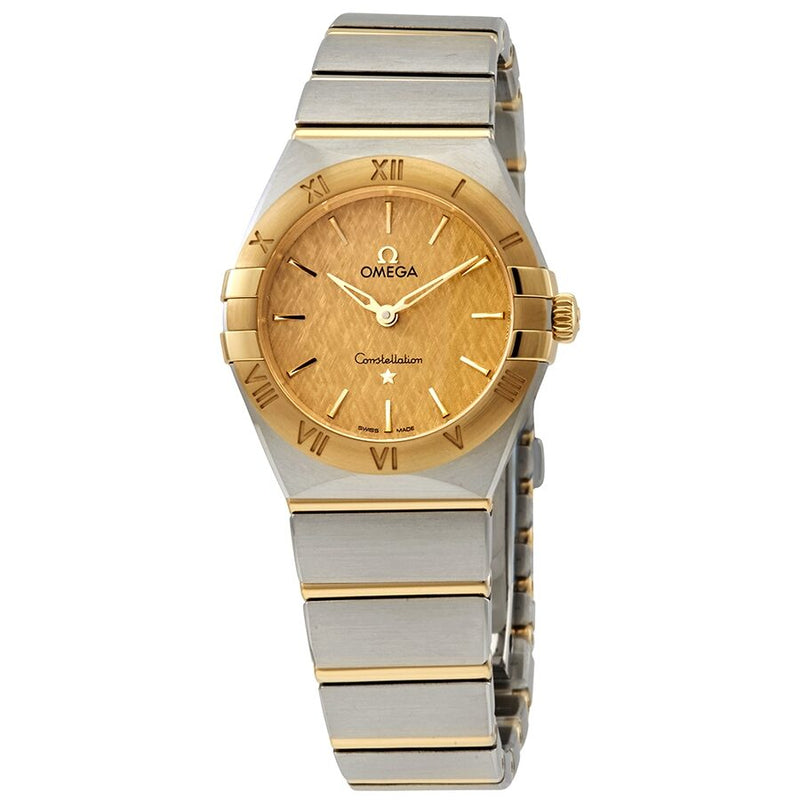 Omega Constellation Manhattan Quartz Champagne Dial Ladies Watch #131.20.28.60.08.001 - Watches of America