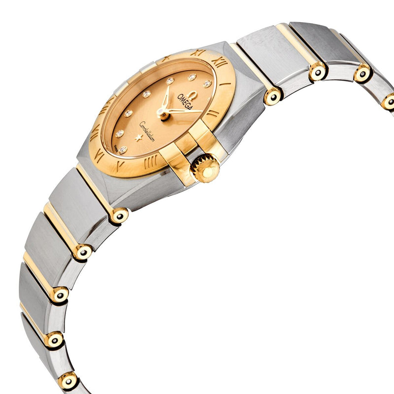 Omega Constellation Manhattan Quartz Diamond Champagne Dial Ladies Watch #131.20.25.60.58.001 - Watches of America #2