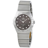 Omega Constellation Manhattan Quartz Diamond Grey Dial Ladies Watch #131.10.28.60.56.001 - Watches of America