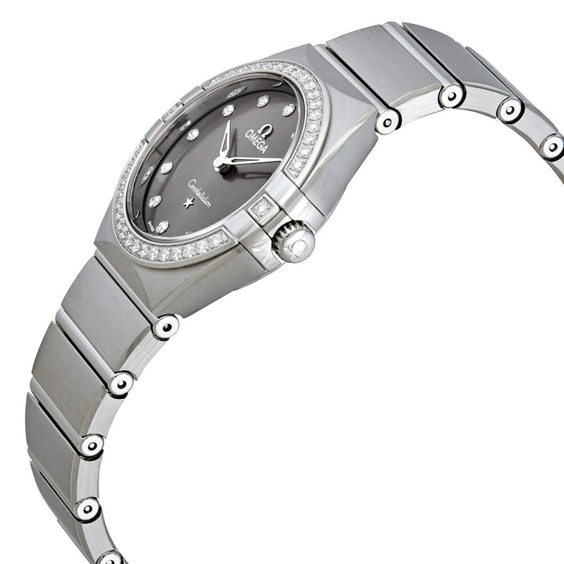 Omega Constellation Manhattan Quartz Diamond Grey Dial Ladies Watch #131.15.28.60.56.001 - Watches of America #2