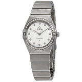 Omega Constellation Manhattan Quartz Diamond Silver Dial Ladies Watch #131.15.28.60.52.001 - Watches of America