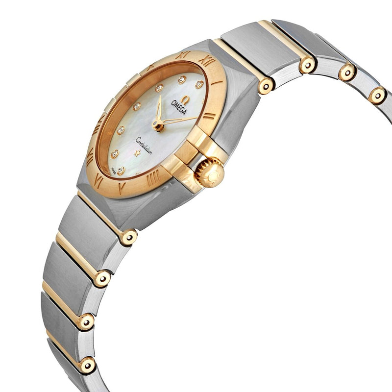 Omega Constellation Manhattan Quartz Diamond White Mother of Pearl Dial Ladies Watch #131.20.28.60.55.002 - Watches of America #2