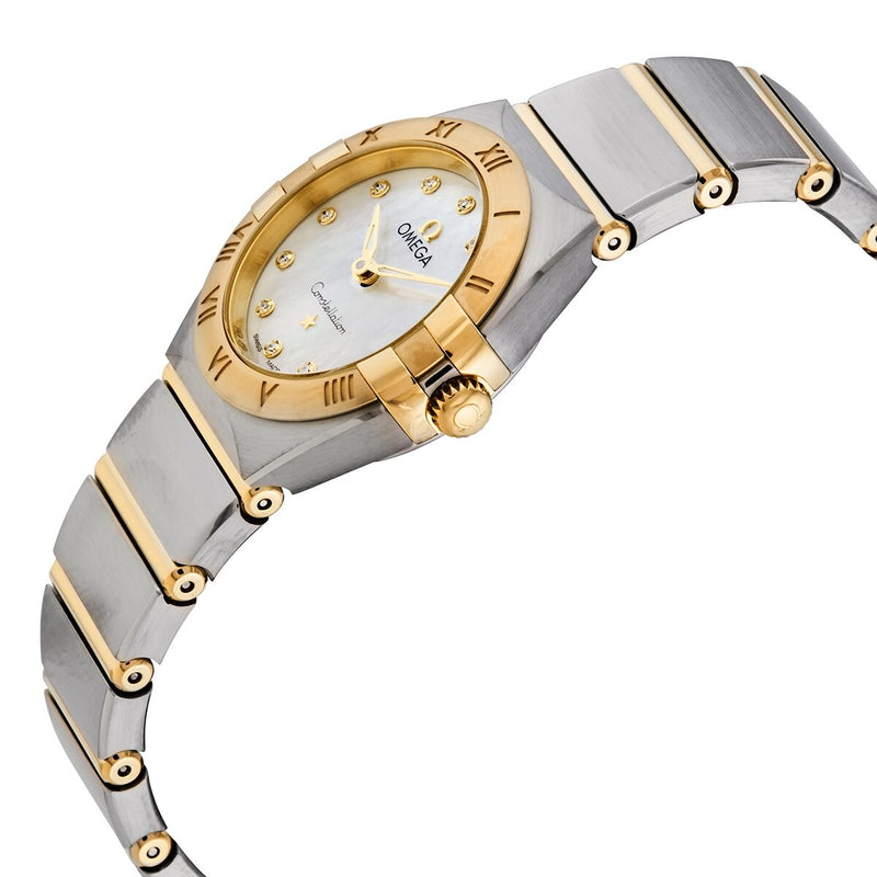 Omega Constellation Manhattan Quartz Diamond White Mther of Pearl Dial Ladies Watch #131.20.25.60.55.002 - Watches of America #2