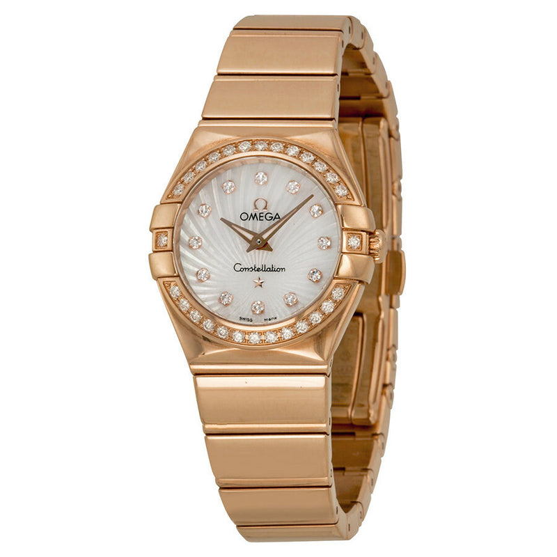 Omega Constellation Mother of Pearl Dial 18kt Rose Gold Ladies Watch #12355246055005 - Watches of America