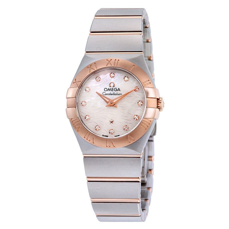 Omega Constellation Mother of Pearl Dial Quartz Ladies Watch #123.20.27.60.55.007 - Watches of America