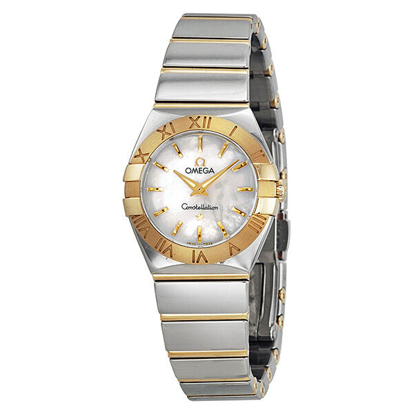 Omega Constellation Mother of Pearl Dial Stainless Steel and Gold Ladies Watch #123.20.24.60.05.004 - Watches of America