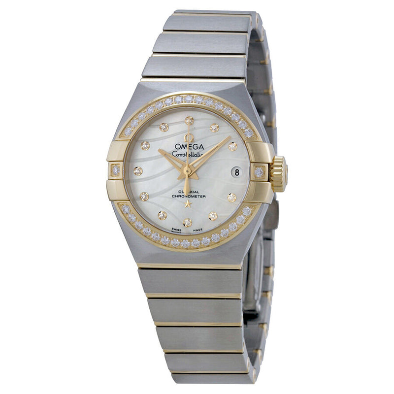 Omega Constellation Mother of Pearl Dial Steel and 18kt Yellow Gold Ladies Watch #123.25.27.20.55.004 - Watches of America