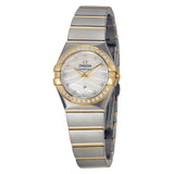 Omega Constellation Mother of Pearl Dial Steel and Yellow Gold Diamond Ladies Watch 12325246055011#123.25.24.60.55.011 - Watches of America