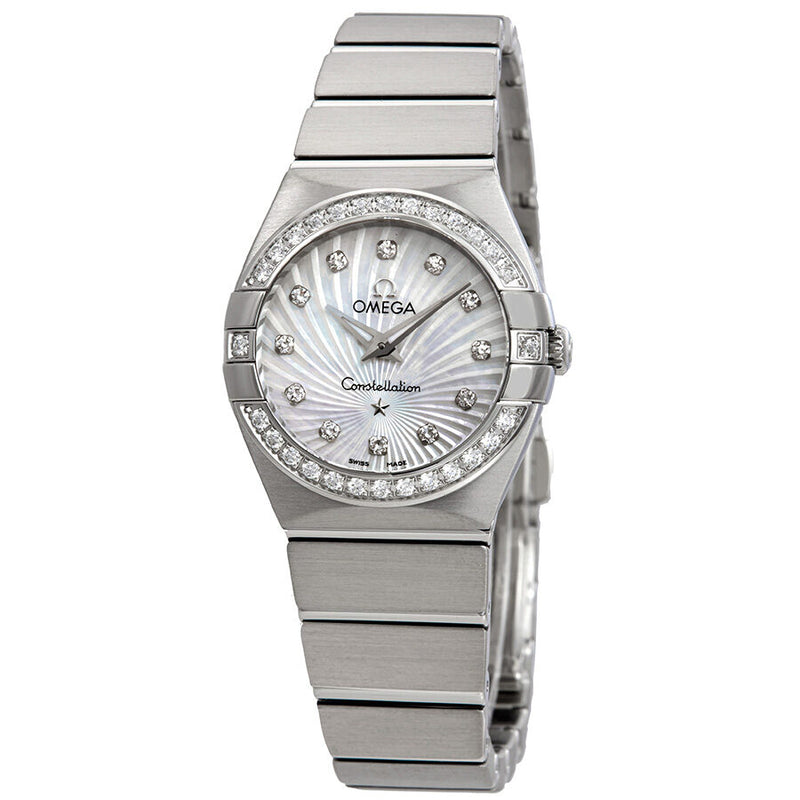 Omega Constellation Mother of Pearl Diamond Dial Ladies Watch #123.15.24.60.55.002 - Watches of America