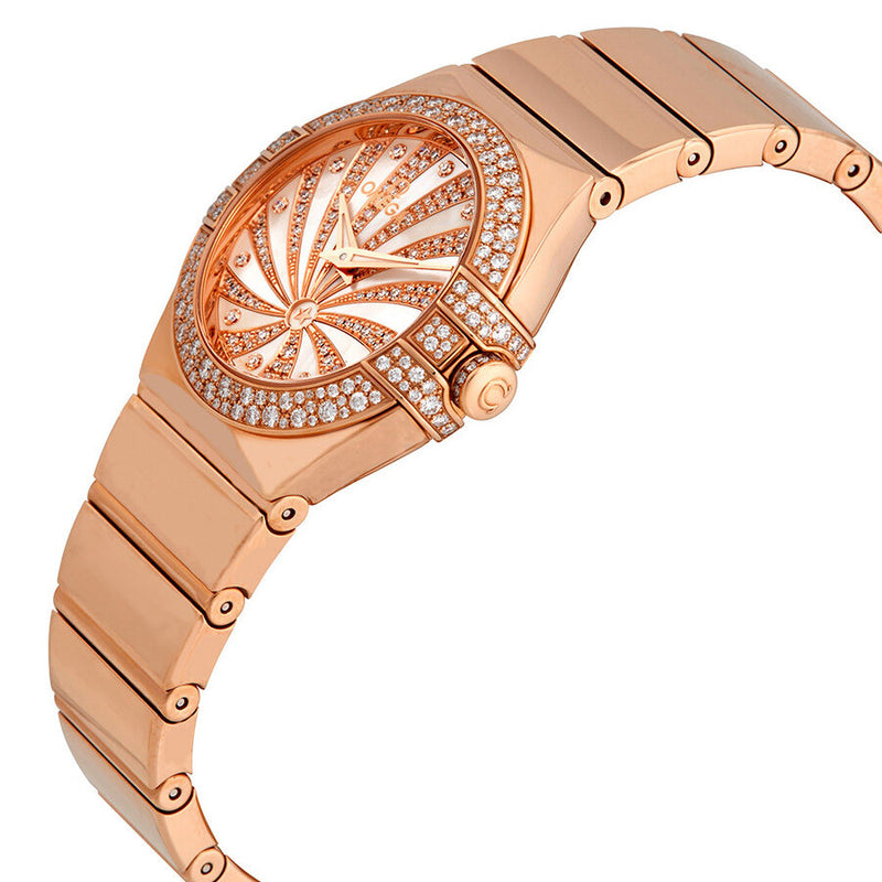 Omega Constellation 18kt Rose Gold Mother of Pearl Diamond Dial Ladies Watch #123.55.27.60.55.013 - Watches of America #2