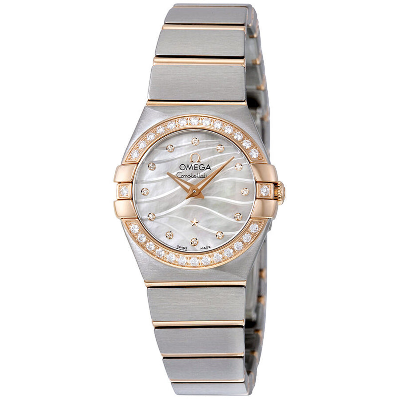 Omega Constellation Mother of Pearl Diamond Dial Ladies Watch 12325246055012#123.25.24.60.55.012 - Watches of America