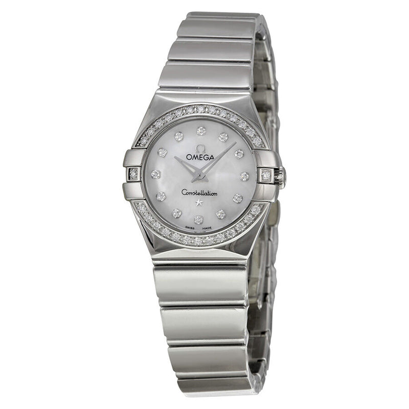 Omega Constellation Mother of Pearl Diamond Dial Ladies Watch #123.15.24.60.55.003 - Watches of America