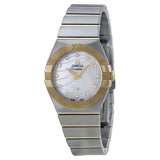 Omega Constellation Mother of Pearl Steel and 18kt Yellow Gold Ladies Watch 12320276055005#123.20.27.60.55.005 - Watches of America