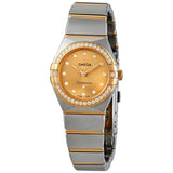 Omega Constellation Quartz Diamond Champagne Dial Ladies Watch #131.25.25.60.58.001 - Watches of America