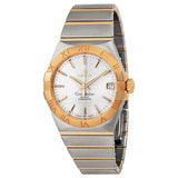 Omega Constellation Silver Dial Rose Gold and Steel Men's Watch #123.20.38.21.02.001 - Watches of America