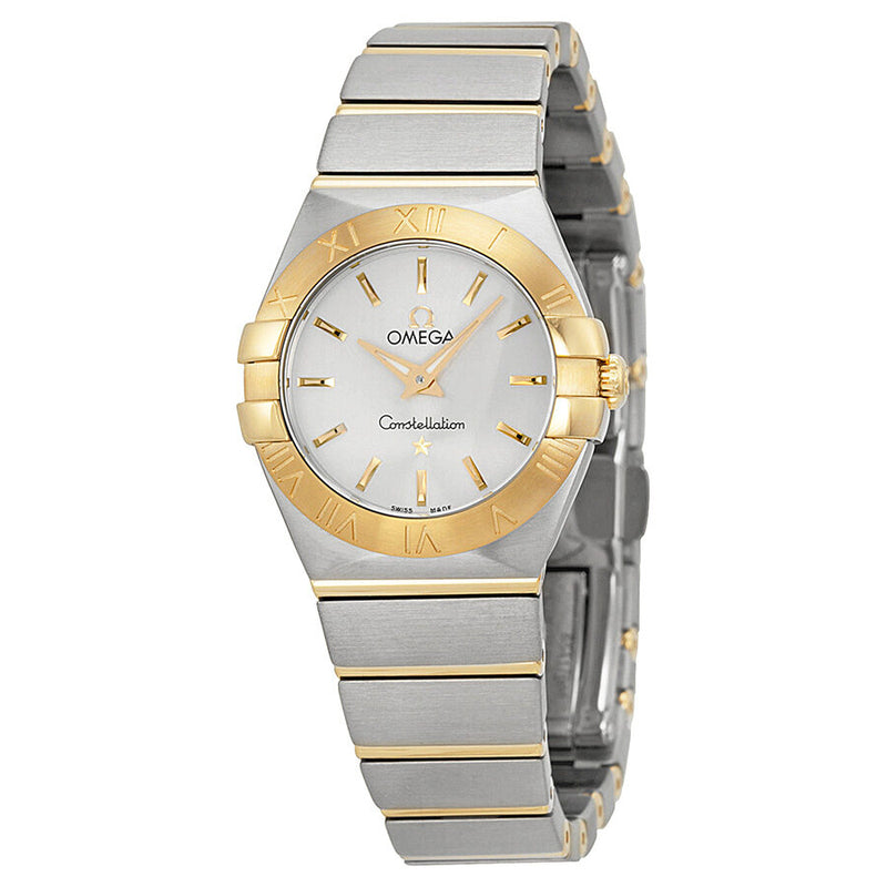 Omega Constellation Silver Dial Stainless Steel and Gold Ladies Watch #123.20.24.60.02.002 - Watches of America