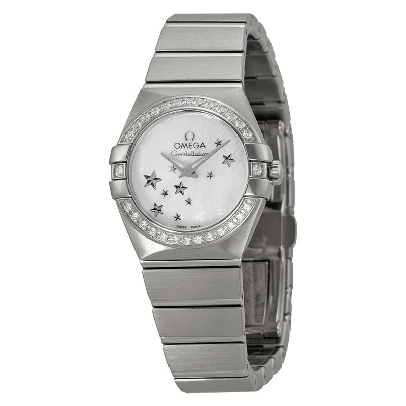Omega Constellation Star Mother of Pearl Dial Stainless Steel Ladies Watch 12315246005003#123.15.24.60.05.003 - Watches of America