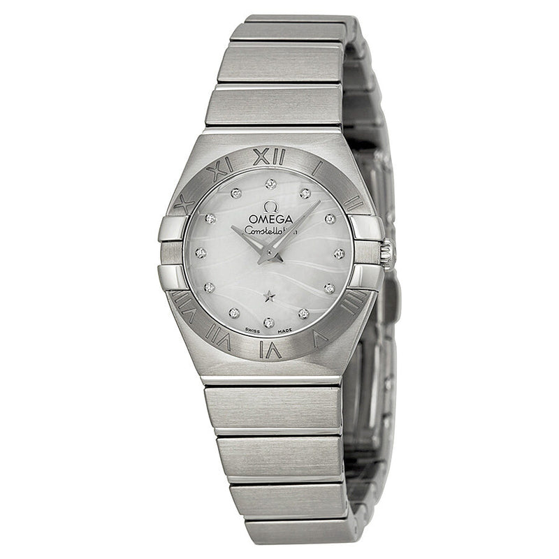 Omega Constellation White Mother of Pearl Dial Ladies Watch 12310246055003#123.10.24.60.55.003 - Watches of America