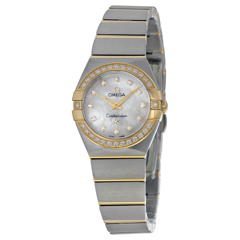 Omega Constellation Mother of Pearl Diamond Dial Ladies Watch #123.25.24.60.55.003 - Watches of America