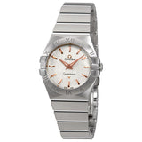 Omega Constellation White Opaline-Silvery Dial Ladies Watch #123.10.27.60.02.004 - Watches of America