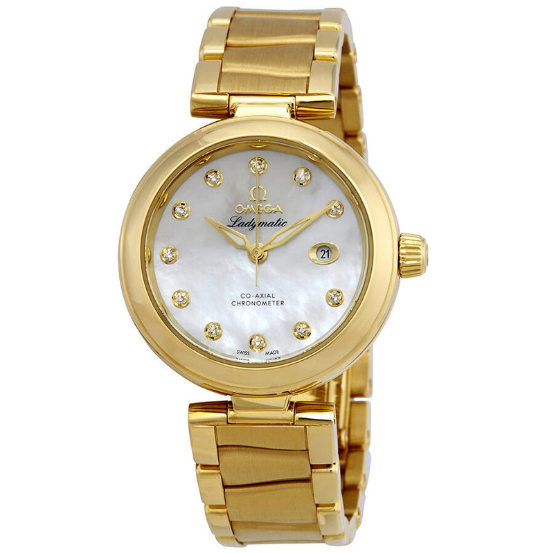 Omega De Ville 18kt Yellow Gold Ladies Watch #425.60.34.20.55.003 - Watches of America