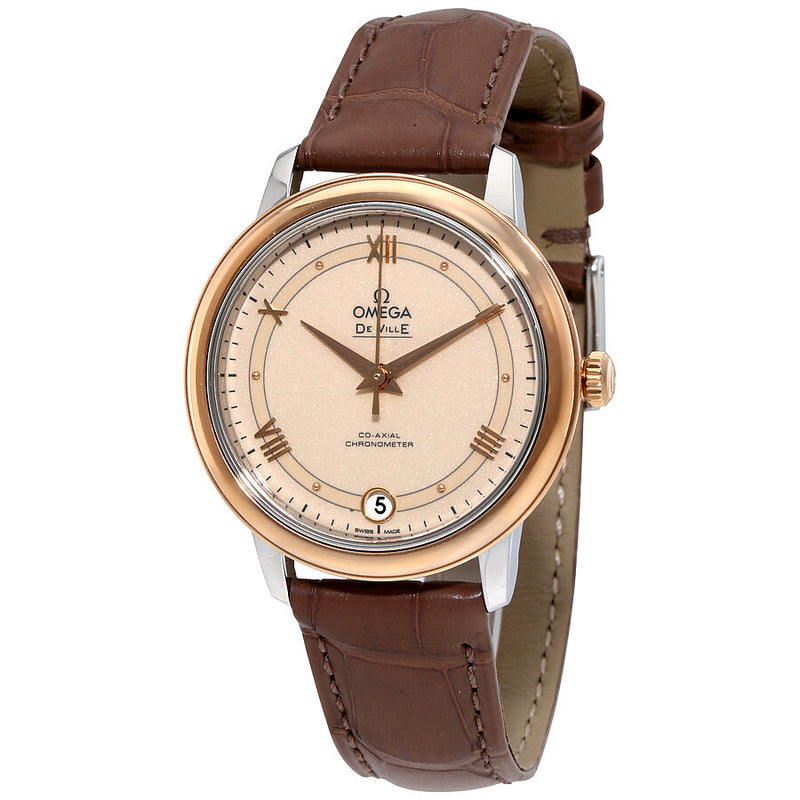 Omega De Ville Automatic Beige Dial Ladies Watch #424.23.33.20.09.001 - Watches of America