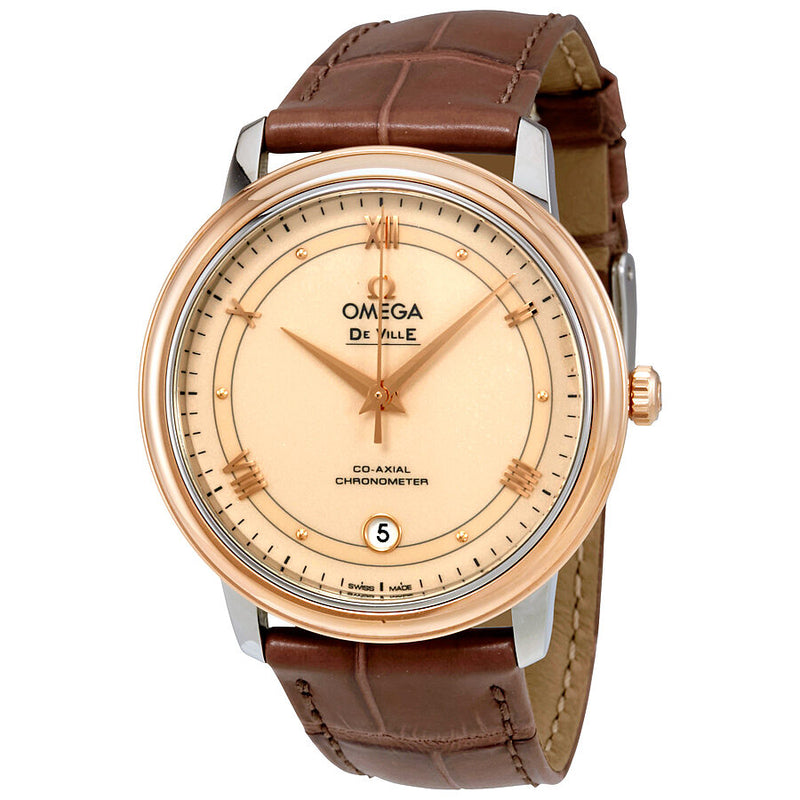Omega De Ville Automatic Stainless Steel & Rose Gold Unisex Watch #424.23.37.20.09.001 - Watches of America