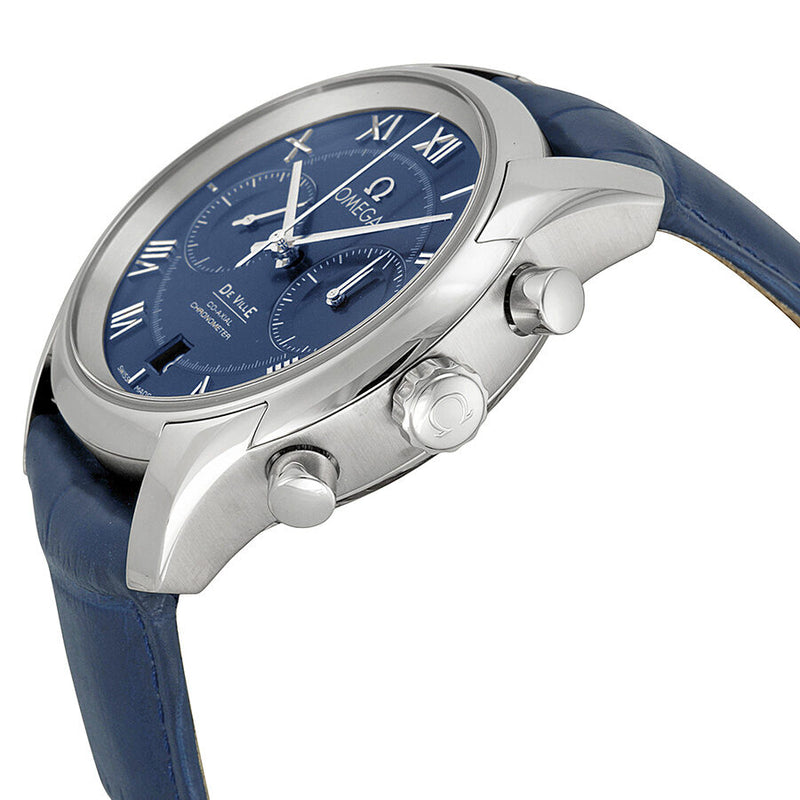 Omega De Ville Blue Dial Blue Leather Men's Watch 43113425103001 #431.13.42.51.03.001 - Watches of America #2