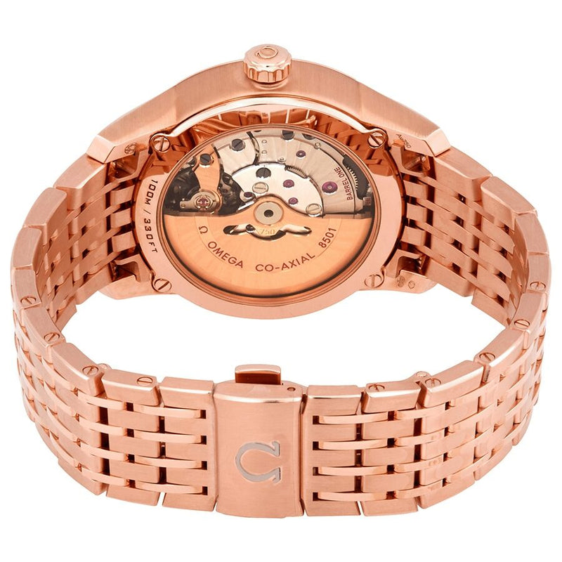 Omega De Ville Chronometer Silver Dial 18K Rose Gold Men's Watch OM43150412102001 #431.50.41.21.02.001 - Watches of America #3